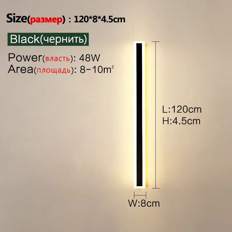 Wall lamp line minimalist  light long strip  outdoor waterproof garden decoration villa background wall garden light white fairy lights String Lights