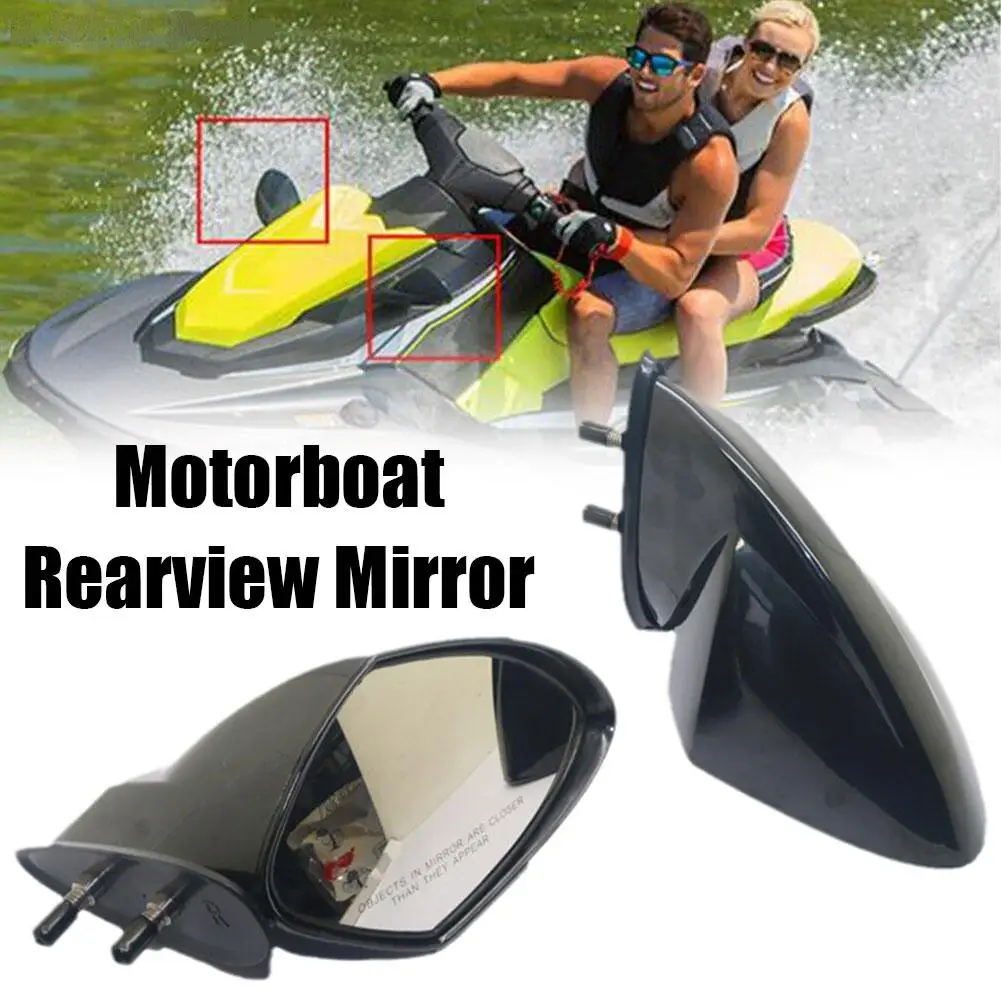 

Motorboat Rearview Mirrors Side Mirror Black ABS For Yamaha WaveRunner VX110 VX1100 Deluxe Cruiser Sport EX VXS Engine Hatc P0Z3