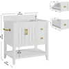 Bathroom Vanity with Sink, 30" Bathroom Cabinet with 2 Drawers and Storage, Modern Bathroom Vanity Set, Easy Assembly 2