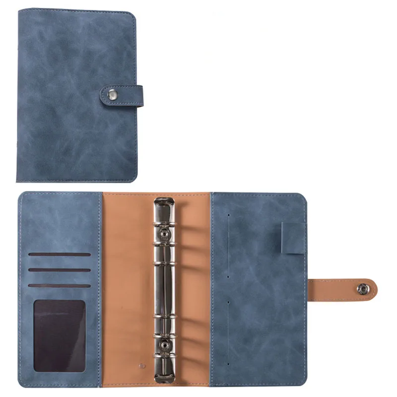 Deluxe PU Leather Budget Planner Binder with Cash Envelopes and Storage Pockets