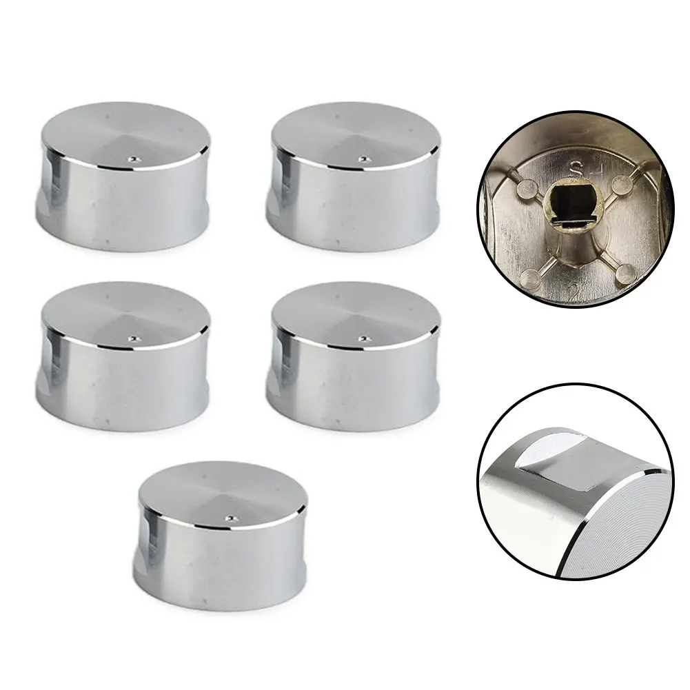 Aluminum Alloy Round Knob Gas Stove Handle Gas Stove Rotary Switches for Kitchen Accessories 5pcs 6mm