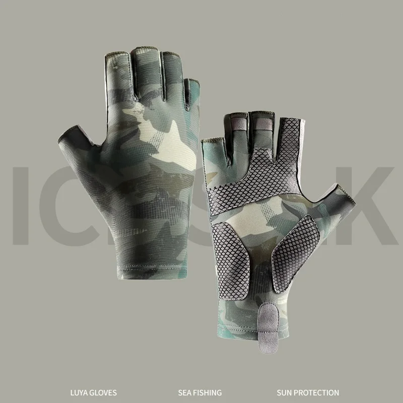 Fishing Gloves Summer Outdoor Sports Ultra-light Ice Silk Sunscreen,  Non-slip, Breathable and Wear-resistant Fingerless Gloves - AliExpress