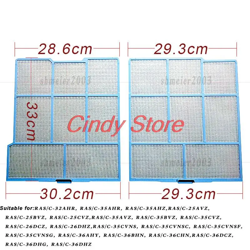 

1set Air conditioning filter suiltable for HITACHI RAS-35AHR, 36AHY, 32AHR, 35AVZ, 26, 36DHZ