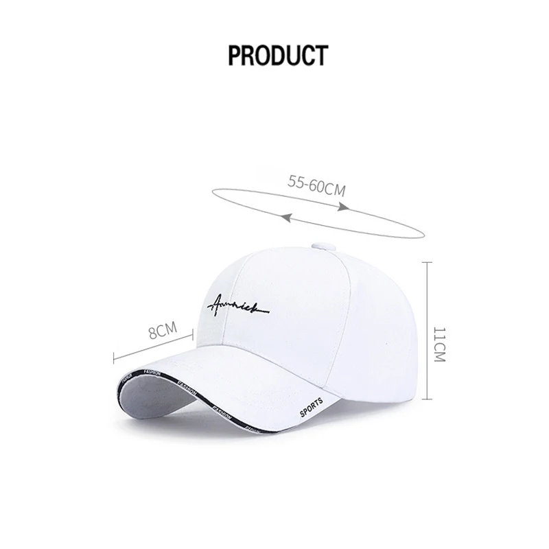 Unisex Casual Letter Embroidered Baseball Cap For Spring Autumn Sun Protection Trucker Hat Hio-Hop Cap
