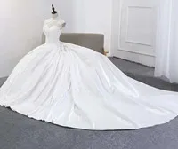 

Атласное Бальное Платье с высокой горловиной, свадебное платье, женское свадебное платье