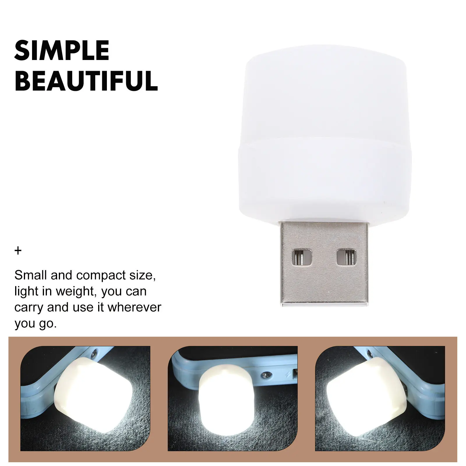 10Pcs 휴대용 USB LED 야간 조명 미니 분위기 램프 고휘도 부드러운 조명 자동차 인테리어 노트북 USB 라이트 주변 조명