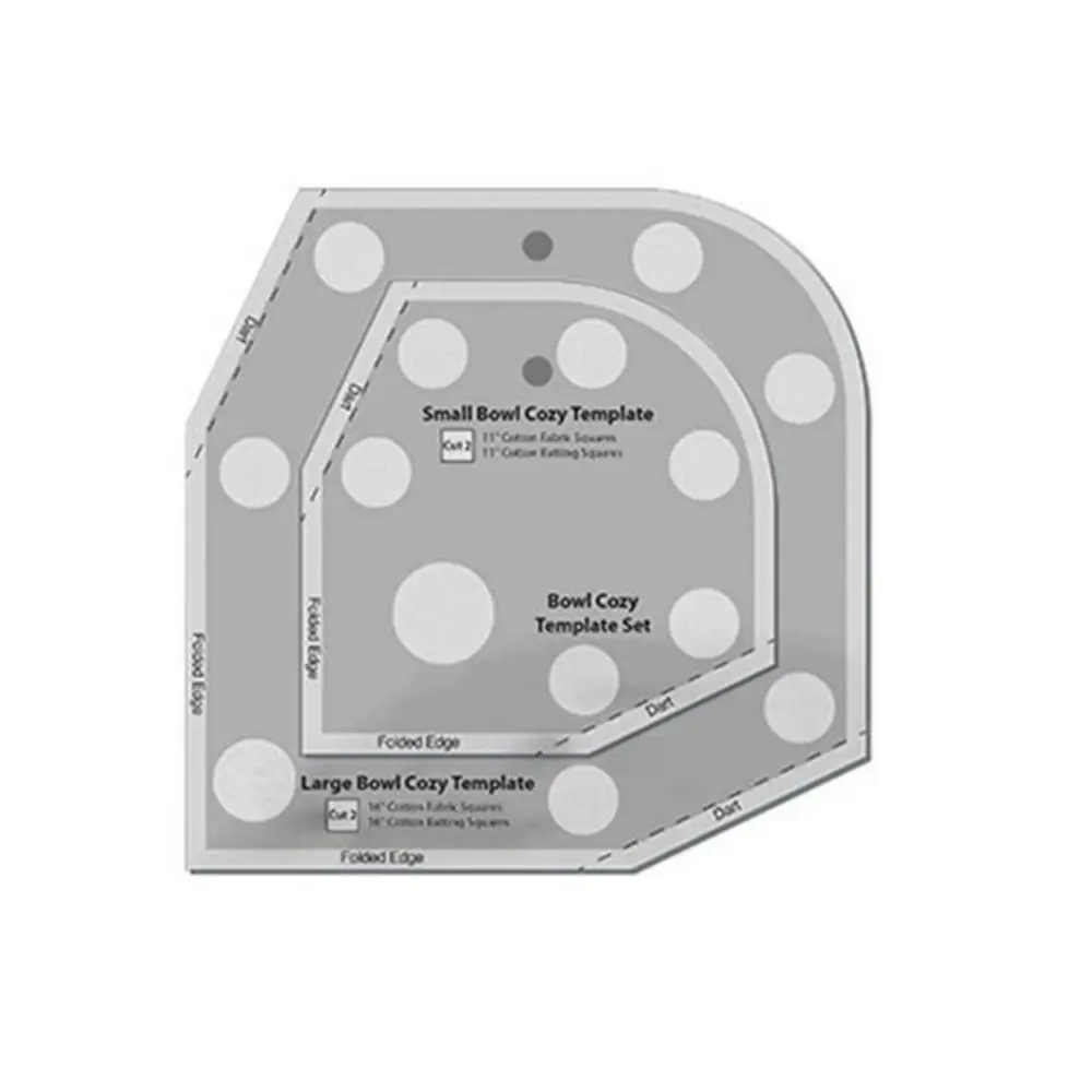 DIY Sewing Ruler Bowl Cushion Template Patchwork Measure Tailor Drawing