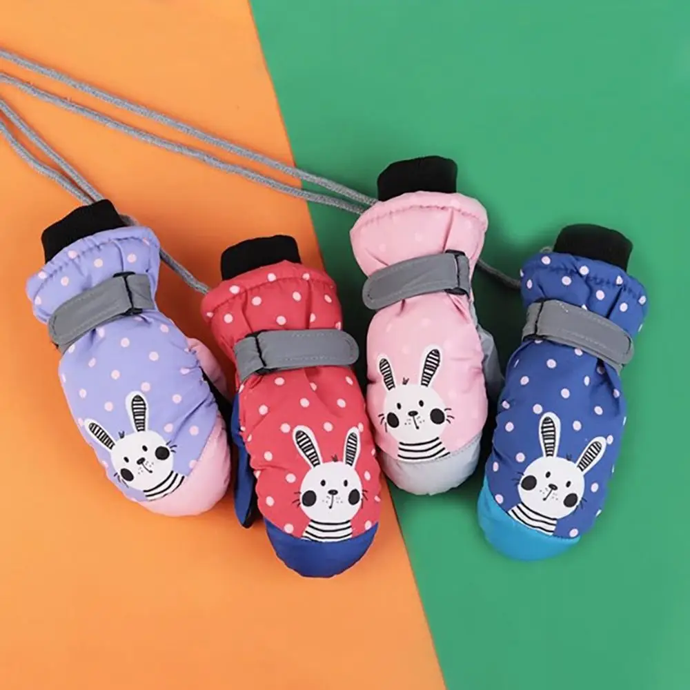 

Waterproof Children Ski Gloves Cute Thicken Warm Non-slip Winter Warm Windproof Mitten Mountaineering