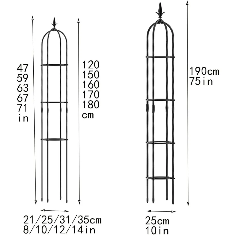 Garden Tower Metal Obelisk Trellis Plant Support 4
