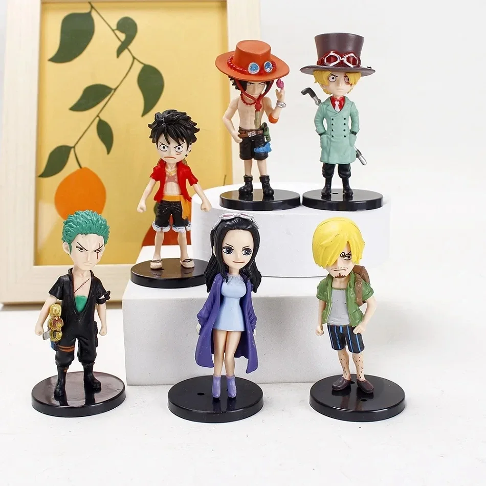 6pcs/set Anime One Piece Action Figure PVC Luffy Action Collectible Model Decorations Doll Children Toys Christmas Gift