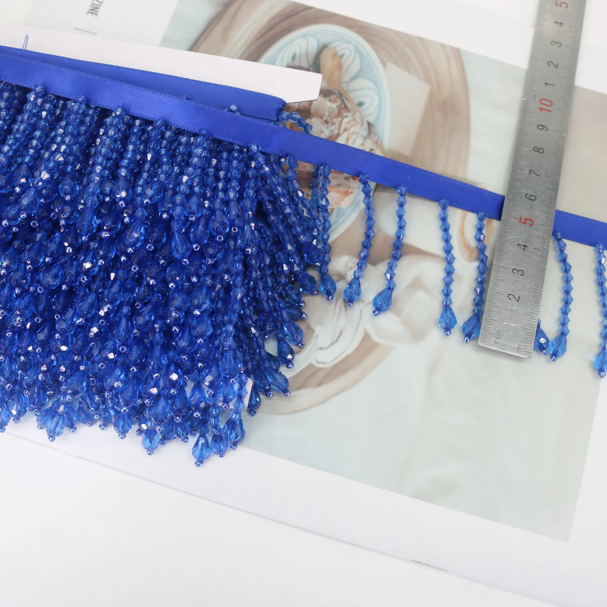 10 Yard 6cm Wide Beaded Fringe Fabric Tassel Trim Tassels Lace Clothes Needlework Decoration Accessories Decorative Brush DIY tassel fringe tassel decoration tassel accessories tassel trim