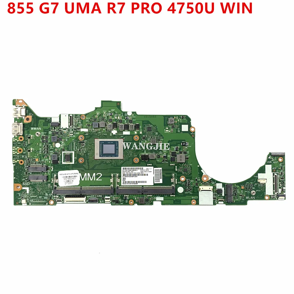 

Материнская плата для ноутбука HP EliteBook 855 G7 R5-4650U 6050A3200201 M21682-601 UMA R7 PRO 4750U WIN