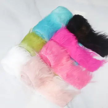 Peluche pure imitant la fausse fourrure pour travaux grossier, grill, polyester, coton, beurre, cheveux, peluche, tissu, décoré à la main, 14 couleurs 1