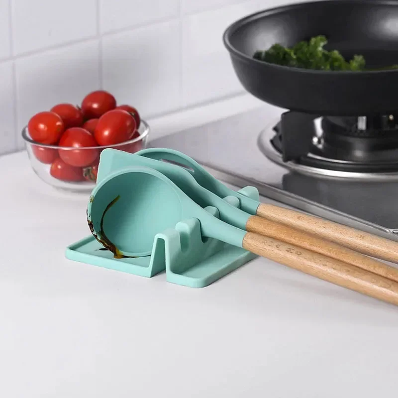 Silicone Kitchen utensil holder Tableware Drying Utensil Rack Fork Spatula Multifunctional Shelf Non-Slip