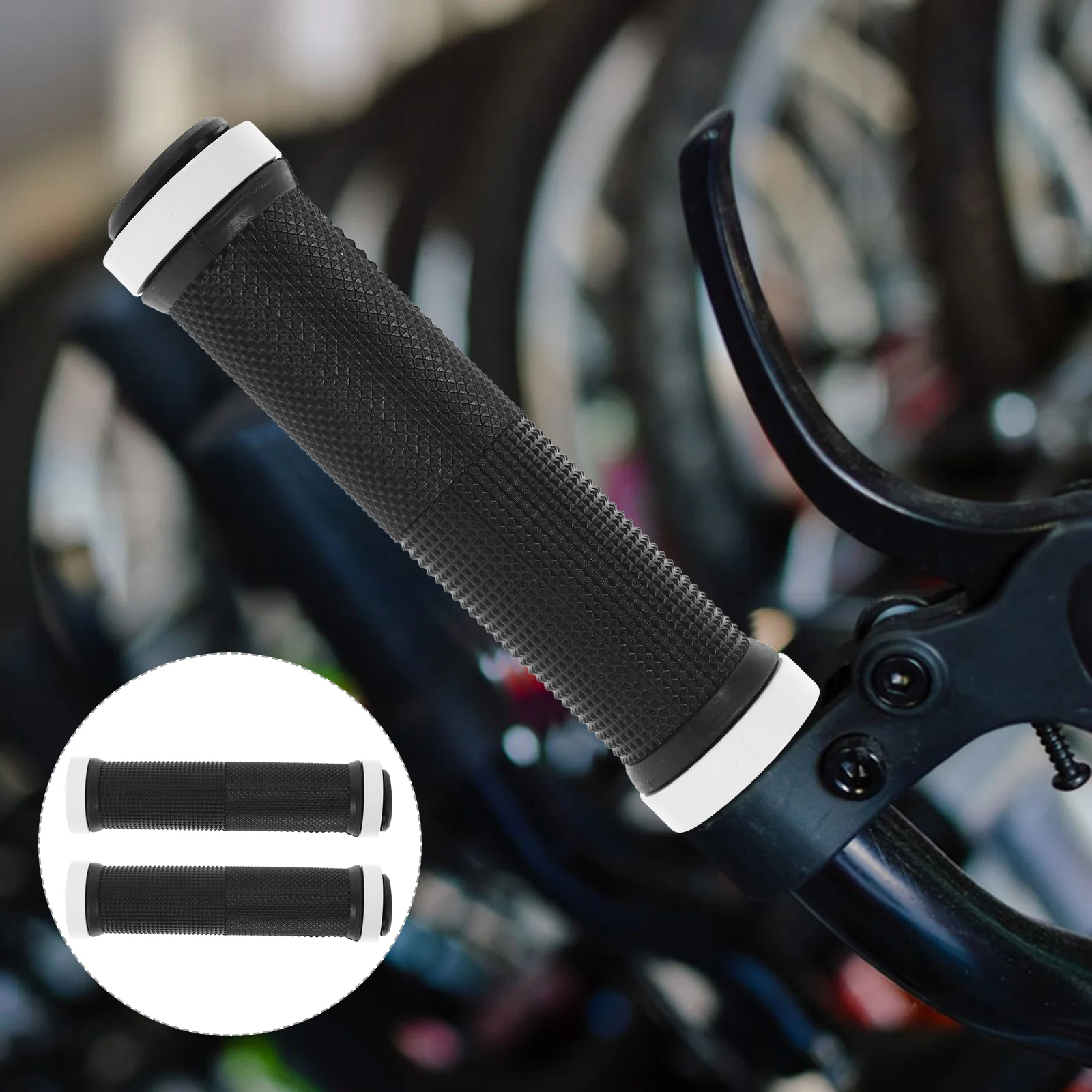 

2 Pcs Bicycle Handlebar Anti-slip Shock-absorbing Grip Universal Aluminum Alloy