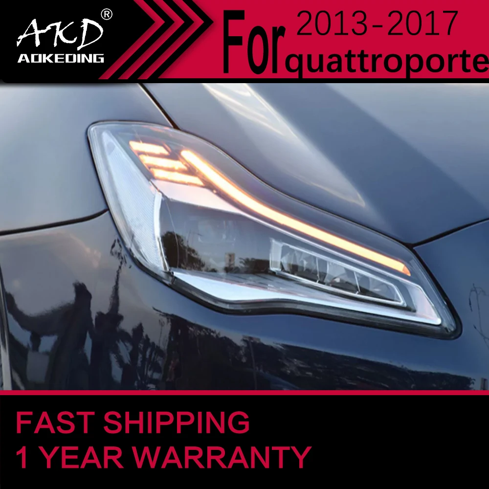 

Автомобильные фары для Maserati Quattroporte светодиодный, автомобильная фара 2013-2017, президентская фара, линза для проектора Drl