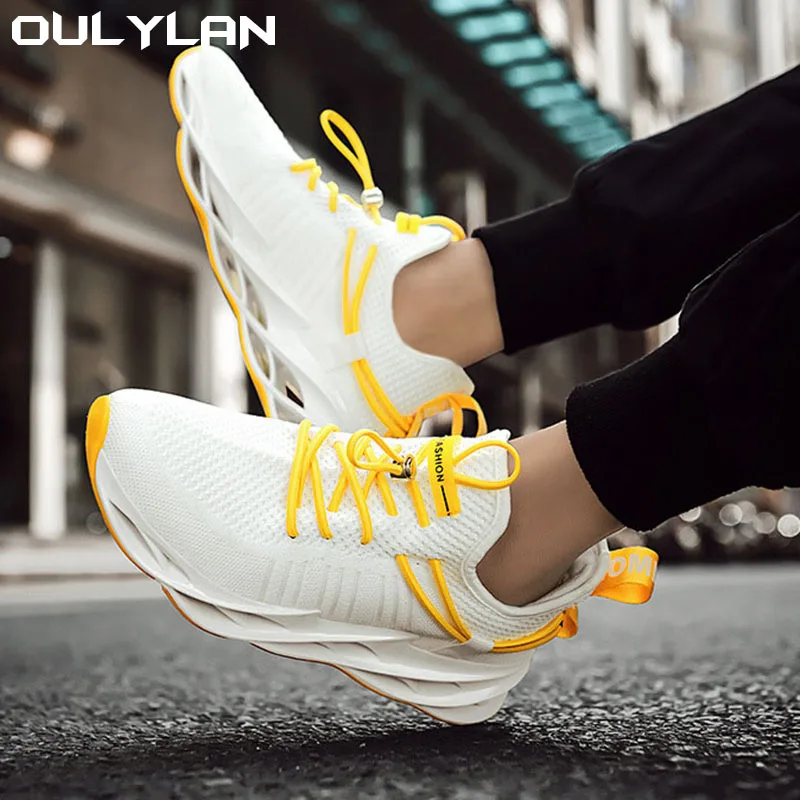 

Oulylan Outdoor Breathable Men Sports Shoes Anti-slip Male Sneakers Fashion Tennis 2024 Lightweight Men's Running Shoes