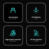 Portable Pulse Single Arc Flameless Windproof Plasma USB Rechargeable LED Lighting Metal Lighter Men's Creative Selected Gadgets 4