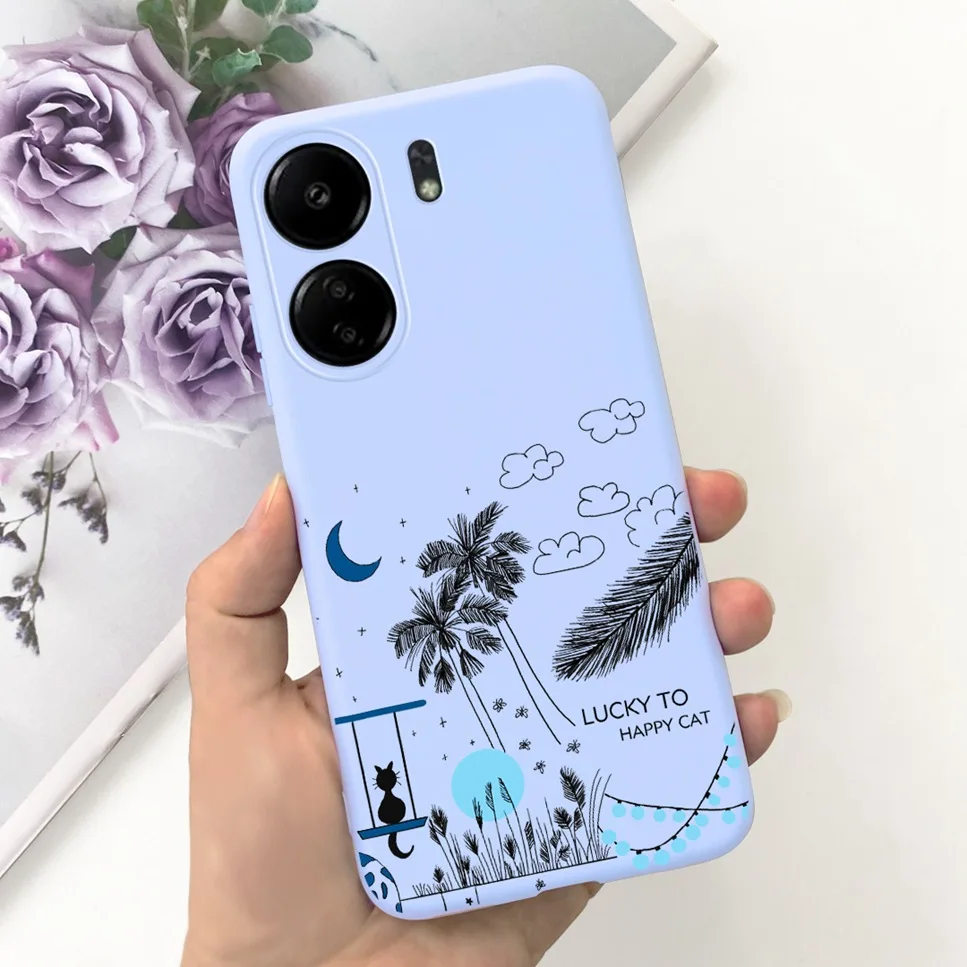 For Xiaomi POCO C65 Case Cute Cartoon Cat Painted TPU Silicone Back Cover For Xioami POCO C65 POCOC65 C 65 6.74 Phone Case Funda