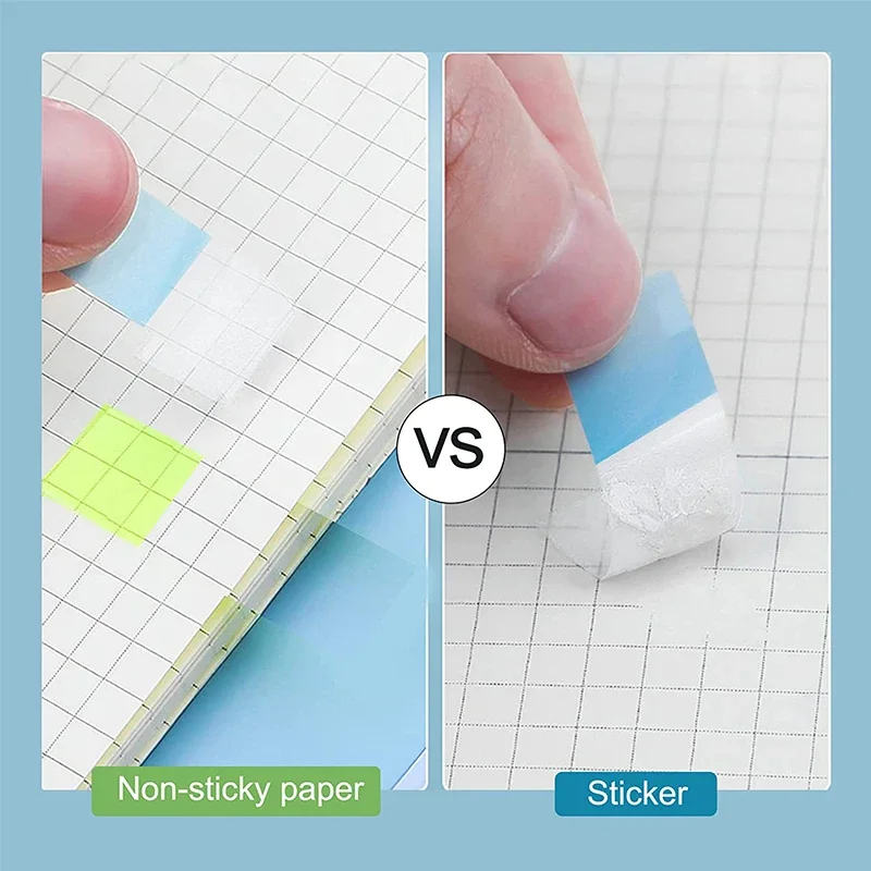 100-180sheets Transparent Sticky Notes Page Markers Book Tabs Index Sticky Notes Bookmarks Memo Pad Notepad Stickers Stationery - 5