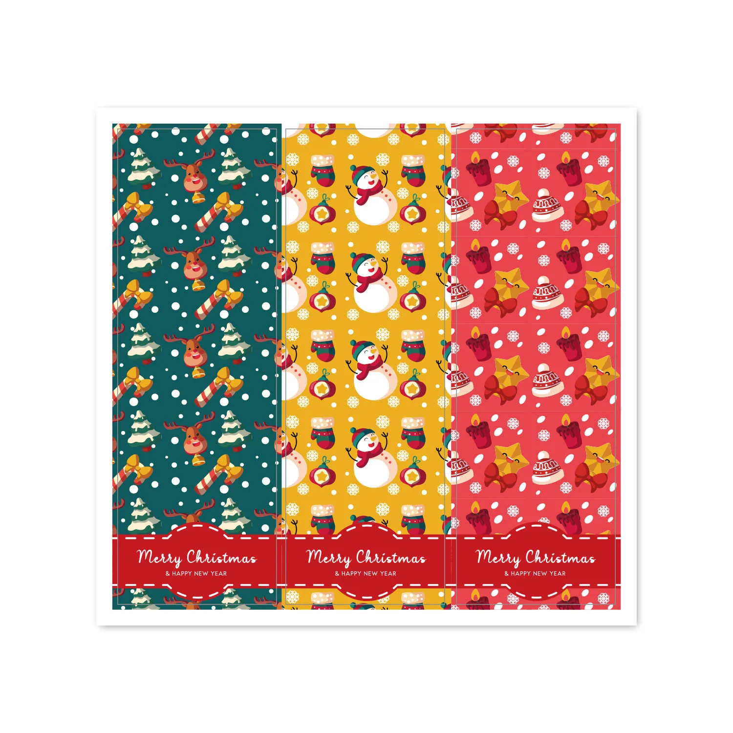 30 stücke 6 Stil Weihnachten Bäume Dekorative Aufkleber Frohe Weihnachten Aufkleber Verpackung Geschenk Box Label Weihnachten Tags Aufkleber – Detail 27