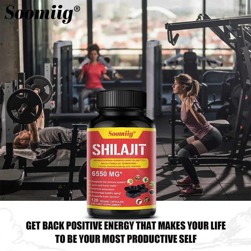 Pure Himalayan Shilajit Capsules Supports Healthy Aging Bones and Joints Improves Energy Endurance and Muscle Recovery