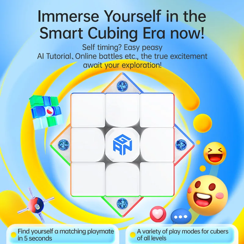GAN356 i Carry 2 Ai Smart Magnetic Magic Cube 3x3x3 Professional Speed Puzzle GAN 356i 3x3 3×3 Children Toys GANCUBE Cubo Magico 2
