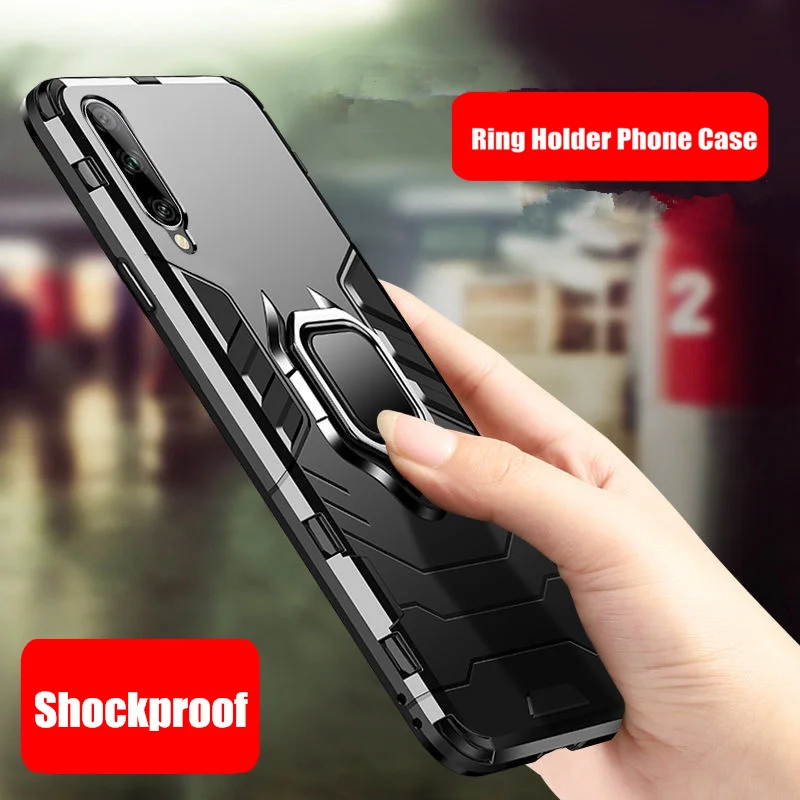 Custodia per telefono per Samsung Galaxy A30s Custodia Anello Supporto Paraurti Cover posteriore per telefono per Coque Samsung A 30 s A30s A 30s Custodia Cover - immagine 3