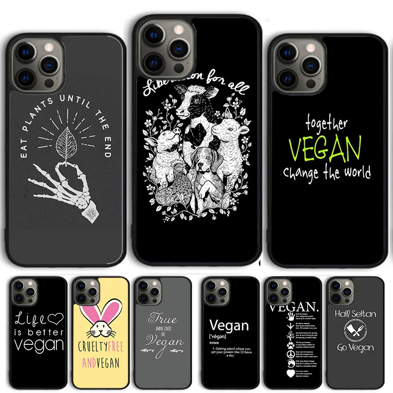LOVE VEGGIE Vegetarian Quotes VEGAN FOOD Phone Case For iPhone 13 12
