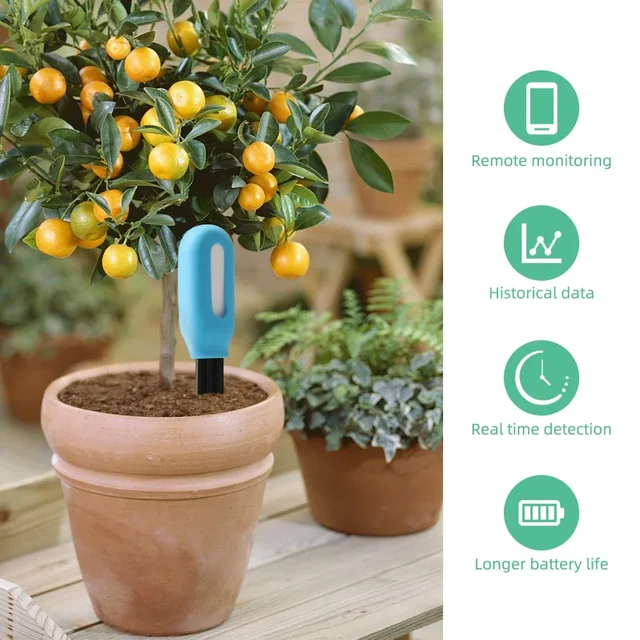 Tuya Smart 2In1 Bluetooth Soil Tester Temperature and Humidity Meter Thermo Hygrometer Garden Automation Irrigation Detector 4