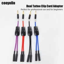 

2 In 1 Dual Connect Cable Tattoo Clip Cord Adapter Tattoo Power Machine Double Control Conversion Wire Foot Switch Accessories