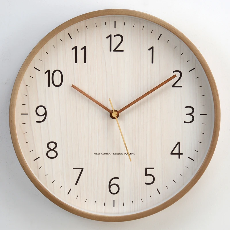 Simple Round Wood Wall Clock A  