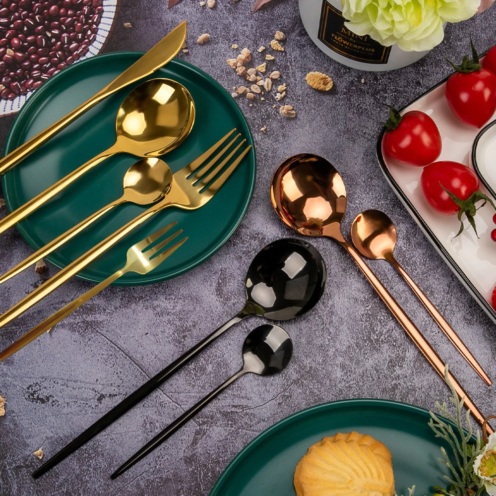 Cutlery Set Stainless Steel Cutlery Set 30pcs/6sets Stainless Steel Cutlery Set For Kitchen Dinnerware Knife Fork Spoon Set Travel Tableware