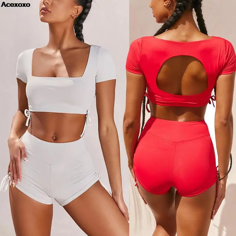 

2023 summer new women's solid color fashion casual sexy sheath suit
