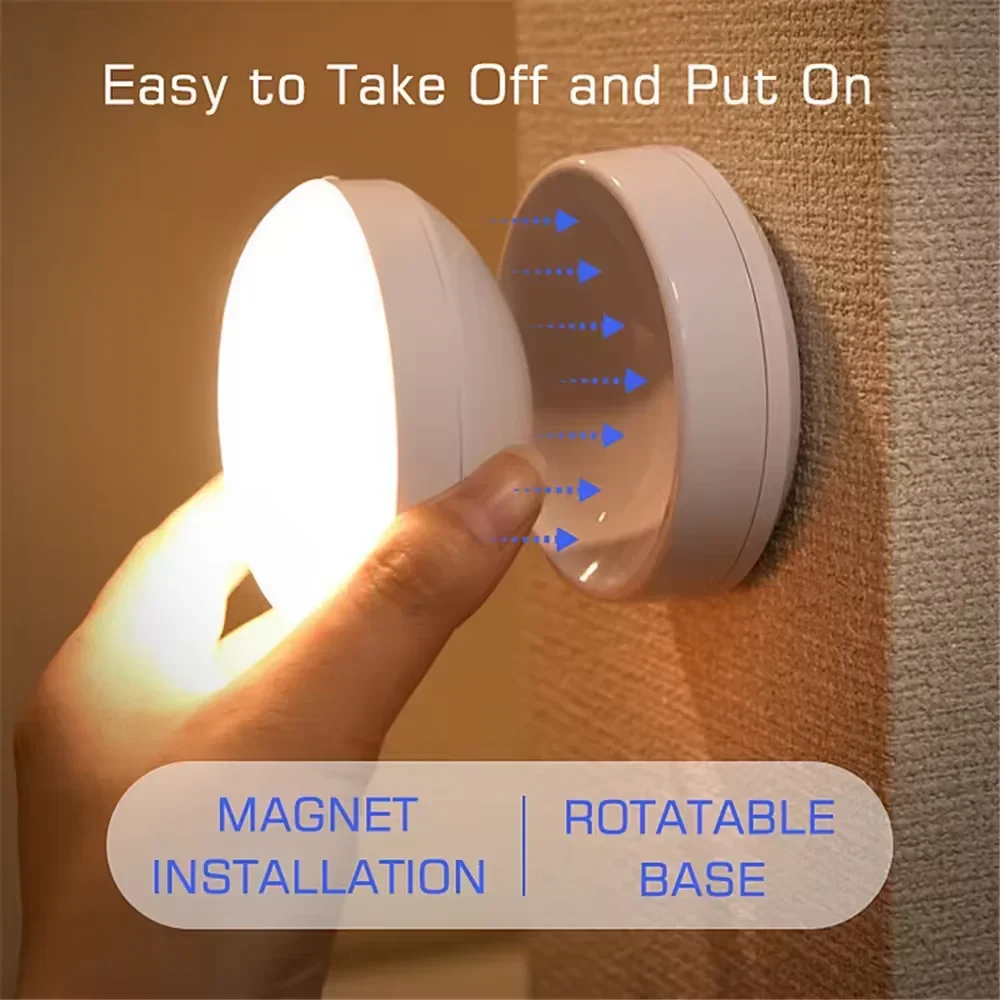 Xiaomi Night Lamp With Motion Sensor Light Rechargeable Wireless LED bar Lighting 360 Rotating Magnetic For Room Bedside Table 3
