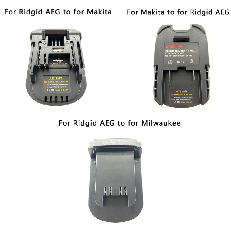 Convertitore Adattatore Batteria Per Makita A Ridgid Aeg, Per Ridgid/Aeg Per Milwaukee, Per Ridgid/Aeg Per L'Uso Di Utensili Elettrici Makita