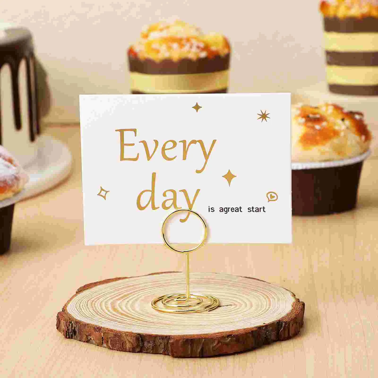 

20 Pcs Bracket Table Card Holders Greeting Cards Picture Stands Menu Clips Wedding Photo Frame Display Decorate Number