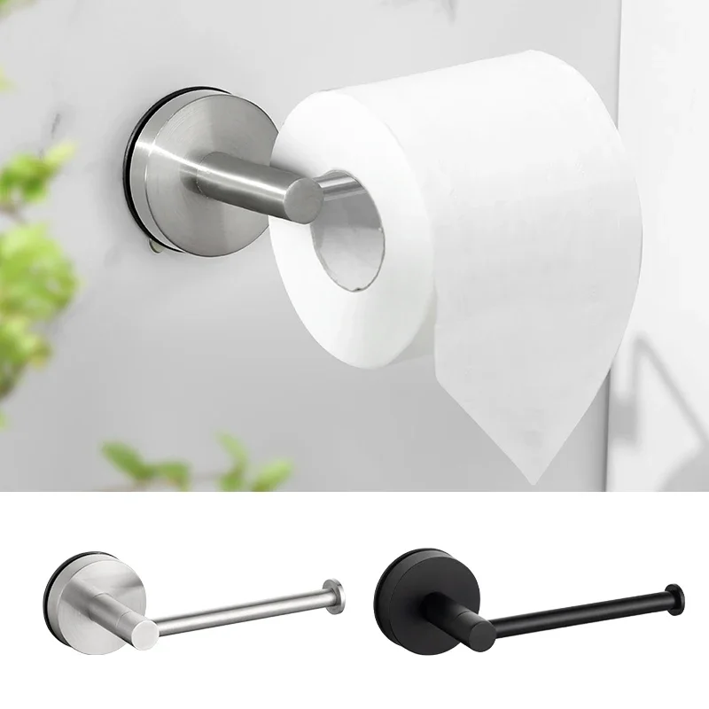 Toilet Roll Paper Holder Organizer Wall Mount Storage Reusable Kitchen Bathroom No Drill Tissue Towel Dispenser Stainless Steel toilet paper holder