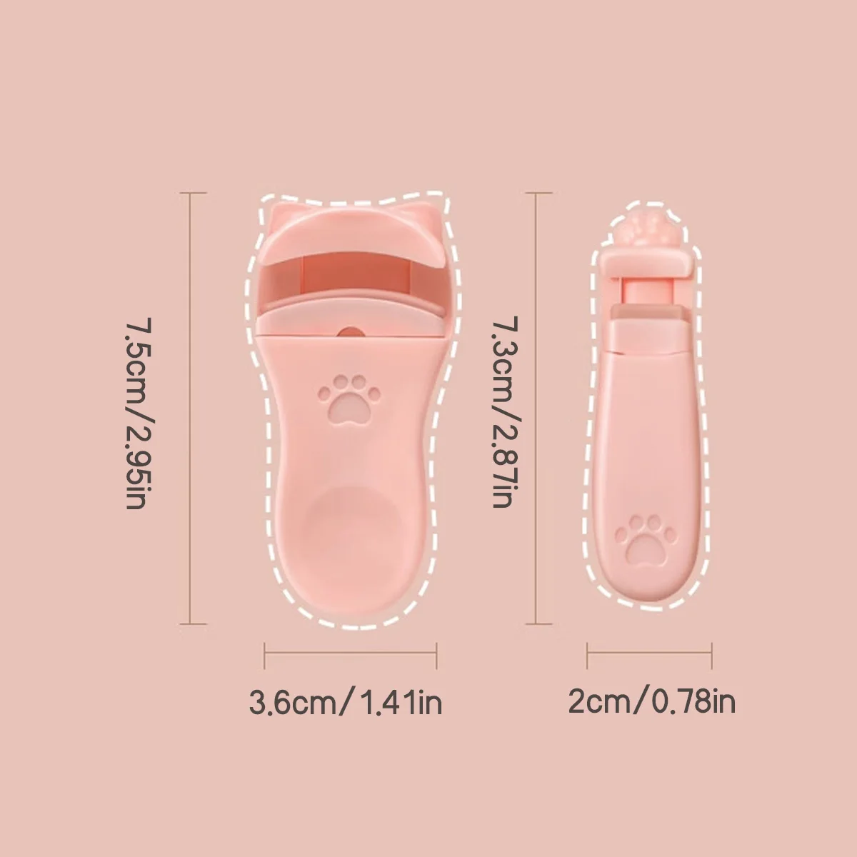 Double Effect Wide Angle Eyelash Curler Cat Ear Claw Style Partial Shaping Full Eye Natural Curl Precise Curling Eyelash Curler