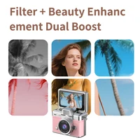 Thumb Camera Retro Mini Digital Camera 1.47-inch HD 180° Flip Selfie Screen Portable Camera Keychain CCD with 8/32GB Card - Image 6
