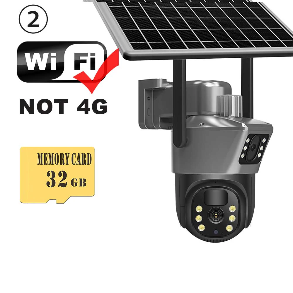 Videocamera Sorveglianza 4G Solare 8MP 4K A Doppio Schermo | Global Security Shop Modello SOLARE-4G