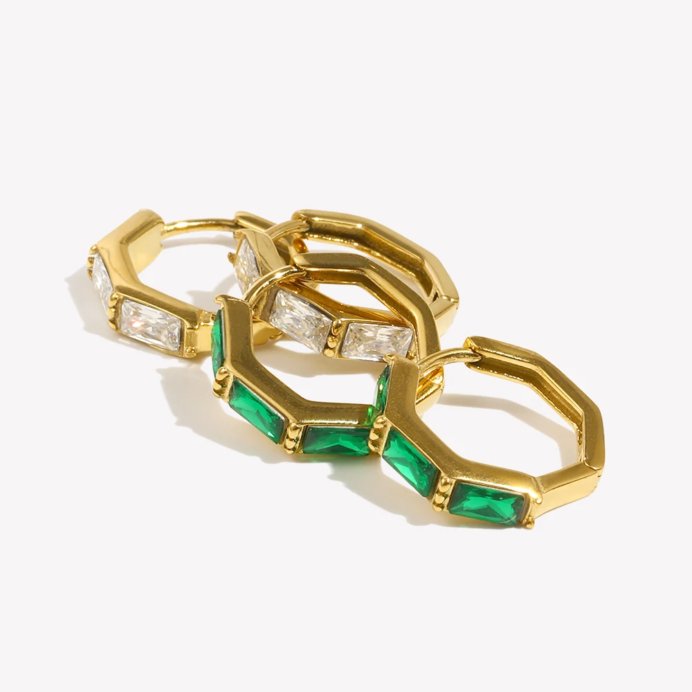 Orecchini A Cerchio Huggie Hoop In Oro Con Perle E Zirconi - Piccoli Cerchi 10 Mm, Ipoallergenici, Per Donna