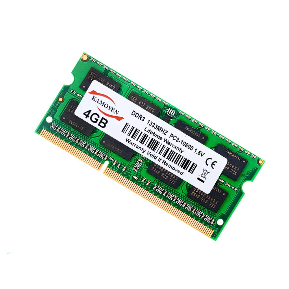 Notebook Ram Memory KAMOSEN DDR3 RAM 1GB 2GB 4GB 8GB 8500MHz 1333MHz 1600MHz 1866MHz 240-pin Non-ECC Unbuffered SODIMM