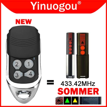 SOMMER-4013 TX03 434 4 XP 4014 4022 TX02 434-2 434.42MHz 차고 문 원격 제어 게이트 오프너 휴대용 무선 송신기, 차고 문 열기, 전압-MHz