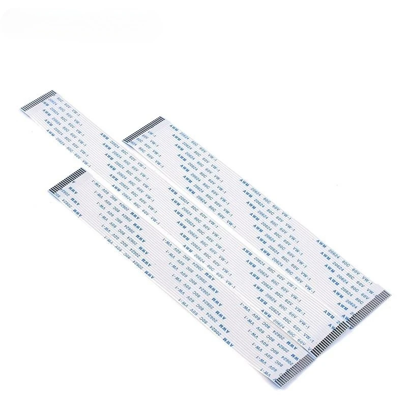 Flat Flexible Cable 10PCS 24 Pin FPC/FFC Ribbon Flexible Flat Cable Pitch 0.5MM/1.0MM Wire Length 6-40CM