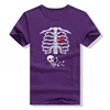 Maternity Halloween Skeleton T-Shirts Couple X-ray Baby Pregnancy Tee Men's Burger Food Funny Pregnancy Announcement Y2k Clothes 2