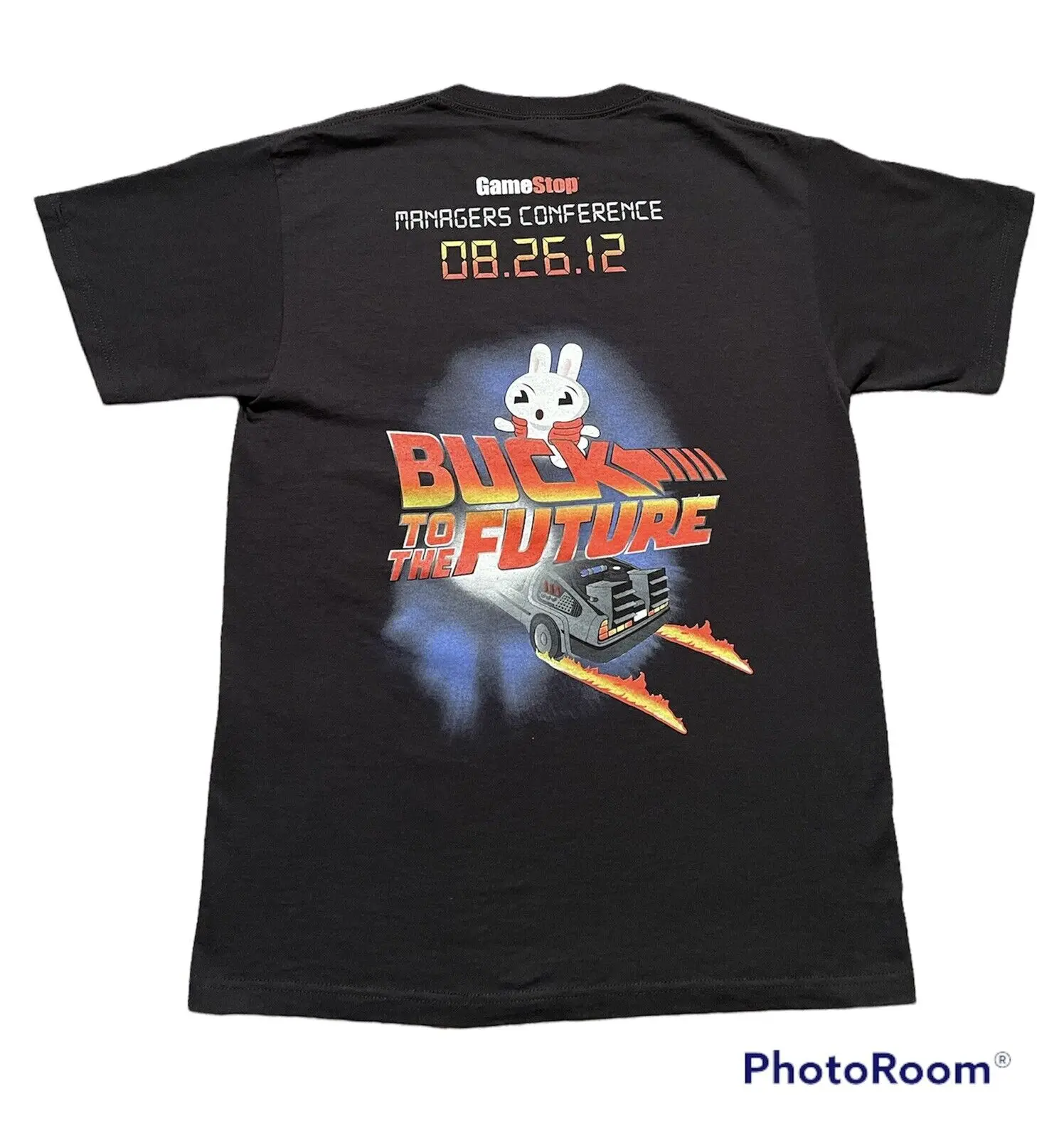 Gamestop Promo Staff Manager 2012 Back To The Future Shirt Bunny Size Medium M Maniche Lunghe