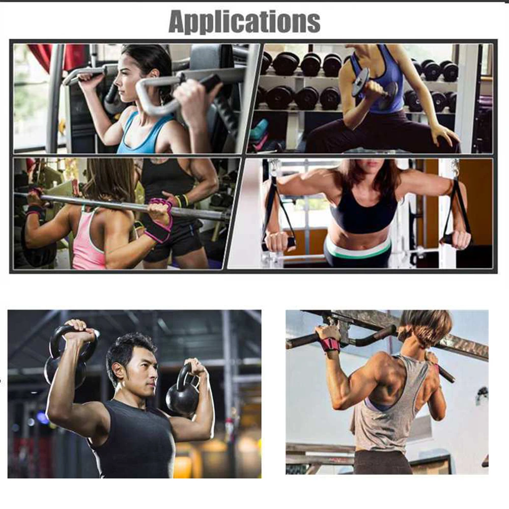 Weightlifting Men/Women Half Finger Gloves Gym Workout Training Bodybuilding Gloves Dumbbell Fitness Half Finger Hand Protector 6