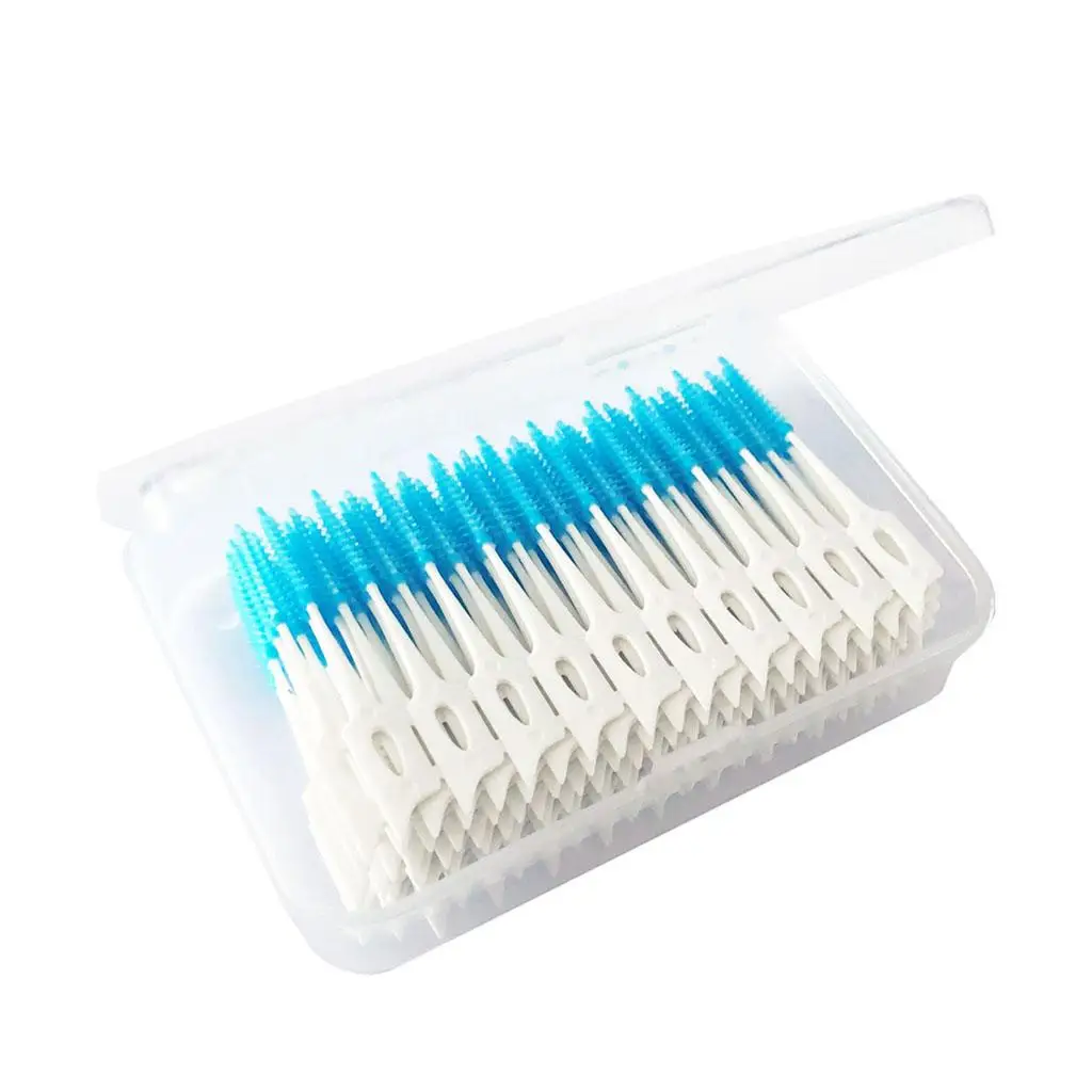 160 lot Portable Travel Dental Interdental Brush Toothpick w/Lids Oral Care