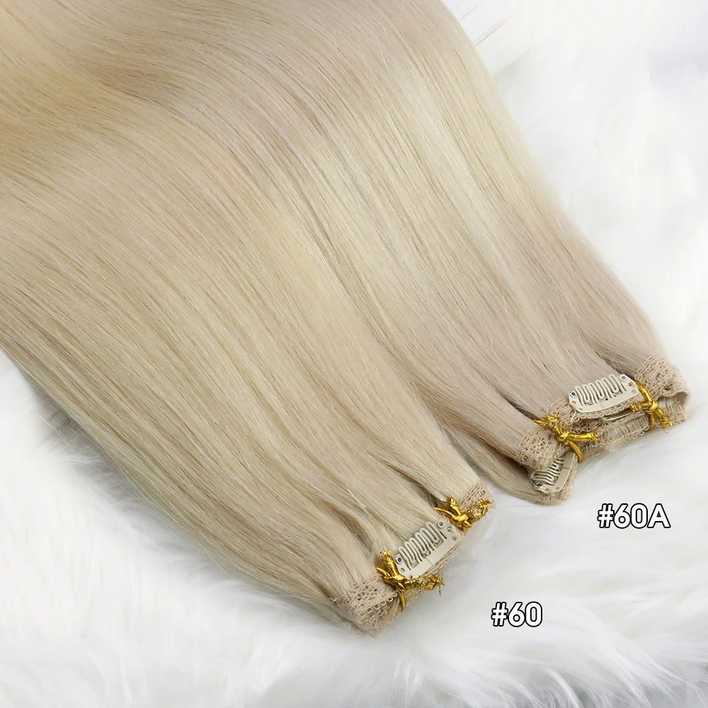 Ugeat Clip In Hair Extensions Human Hair Real Remy Highlight Blonde Color Full Head Balayage Bralizian Extensions 7Pcs hair extensions